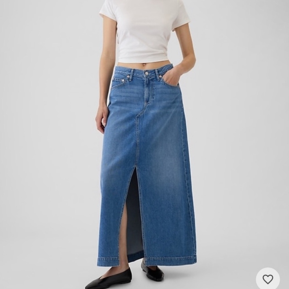 GAP Blue Denim Maxi Skirt